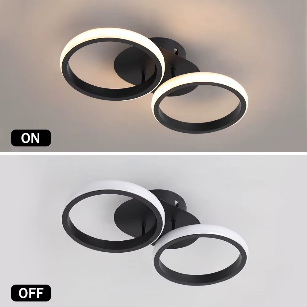 Twin ring ceiling light
