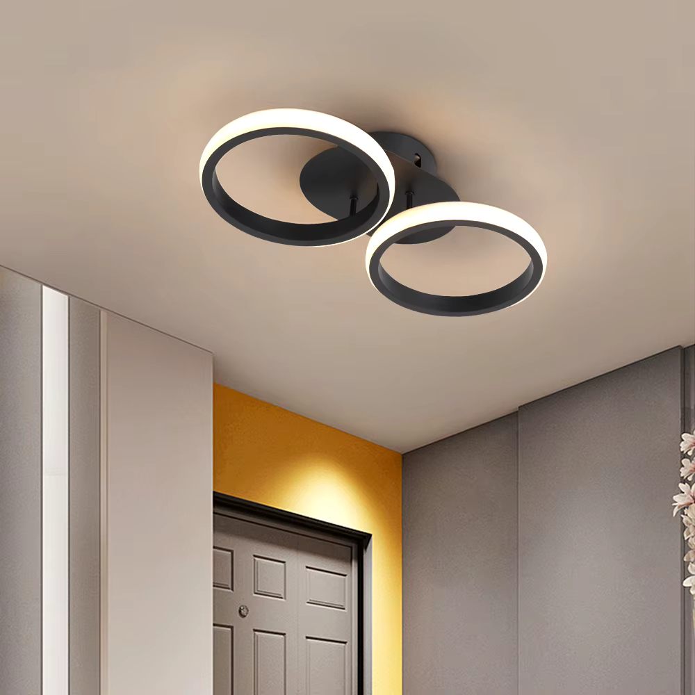 Twin ring ceiling light