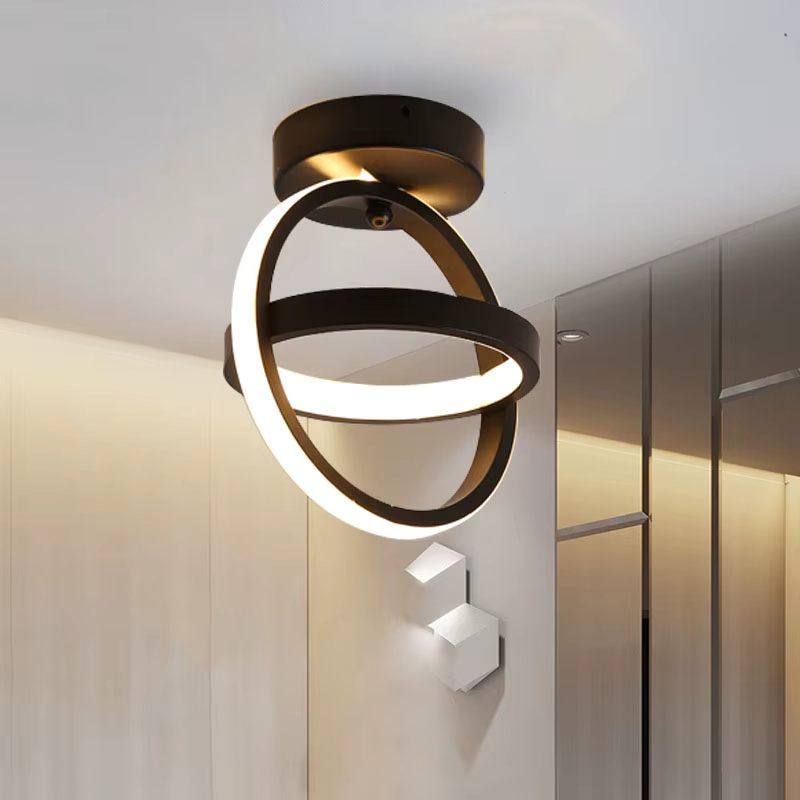 Black ring ceiling light