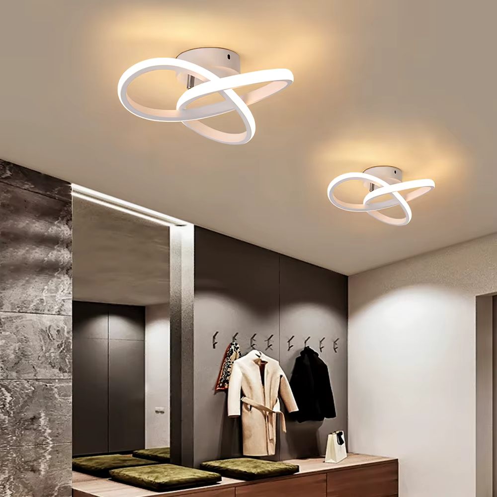 Twisted ring ceiling light