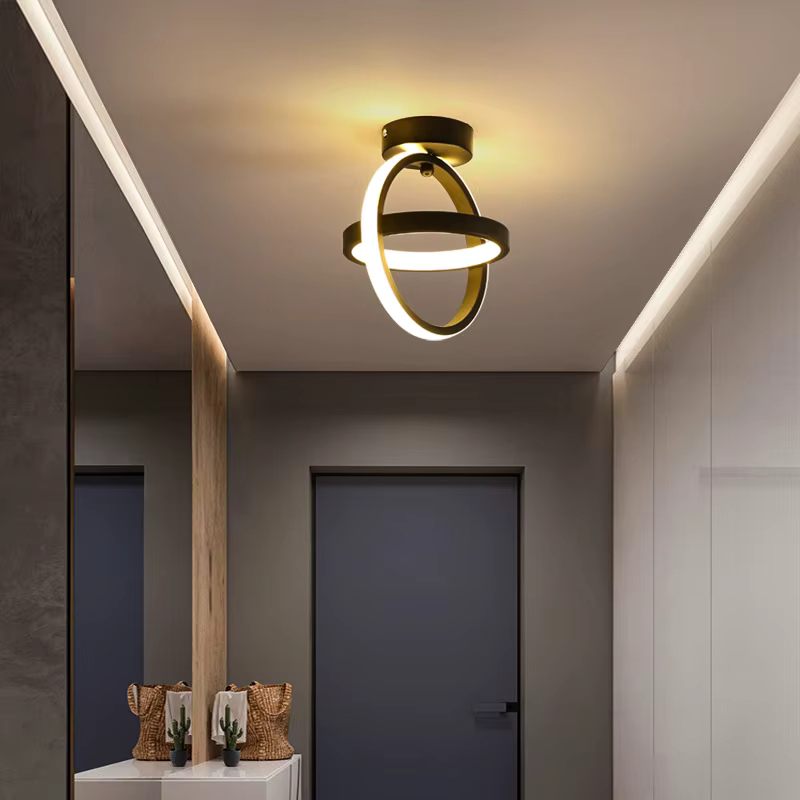 Black ring ceiling light