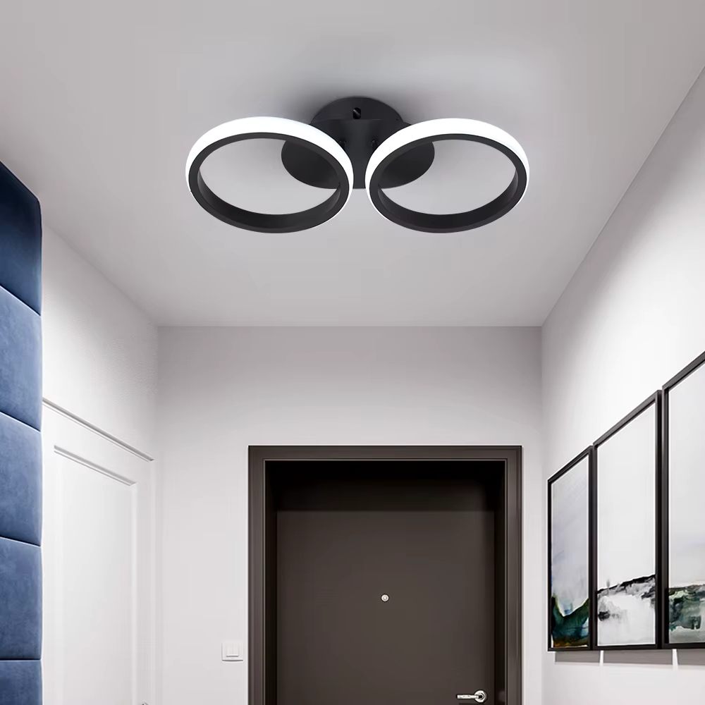 Twin ring ceiling light