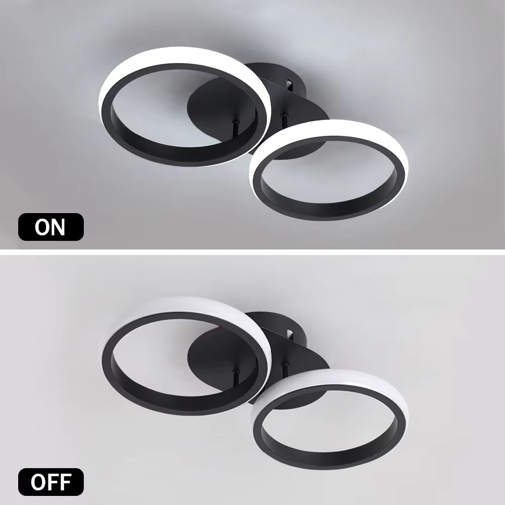 Twin ring ceiling light