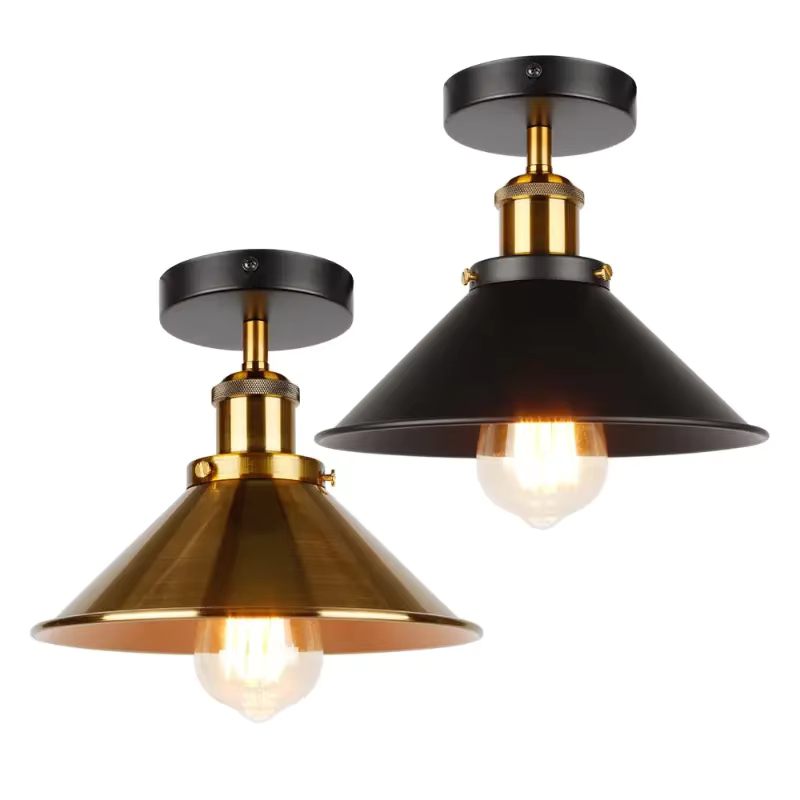 Retro industrial iron ceiling light