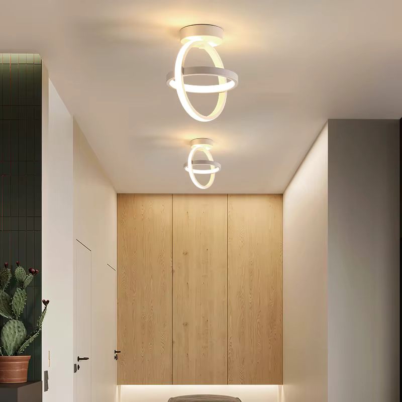 Black ring ceiling light