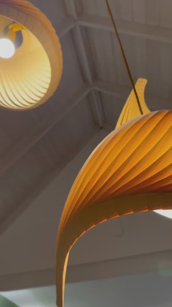 Pendant lamp wing bamboo