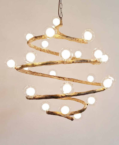 YiDao Nordic Tree Branch Chandelier with LED Bubble Glass