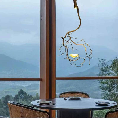 YiDao Nordic Lotus Ceramic Pendant Light