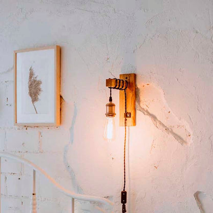 Wall lamp wood Edison W