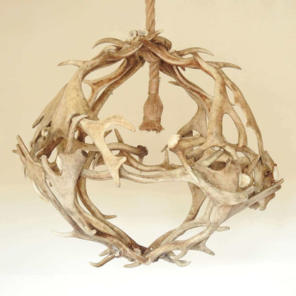 WHITE BALL ANTLER Chandelier