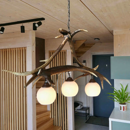 REAL LONG ANTLER Table pendant lamp