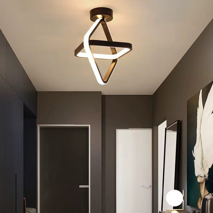 Overlapping square ceiling light