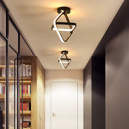 Overlapping square ceiling light