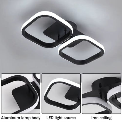 Rectangle minimal ceiling light
