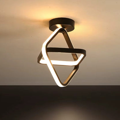 Overlapping square ceiling light