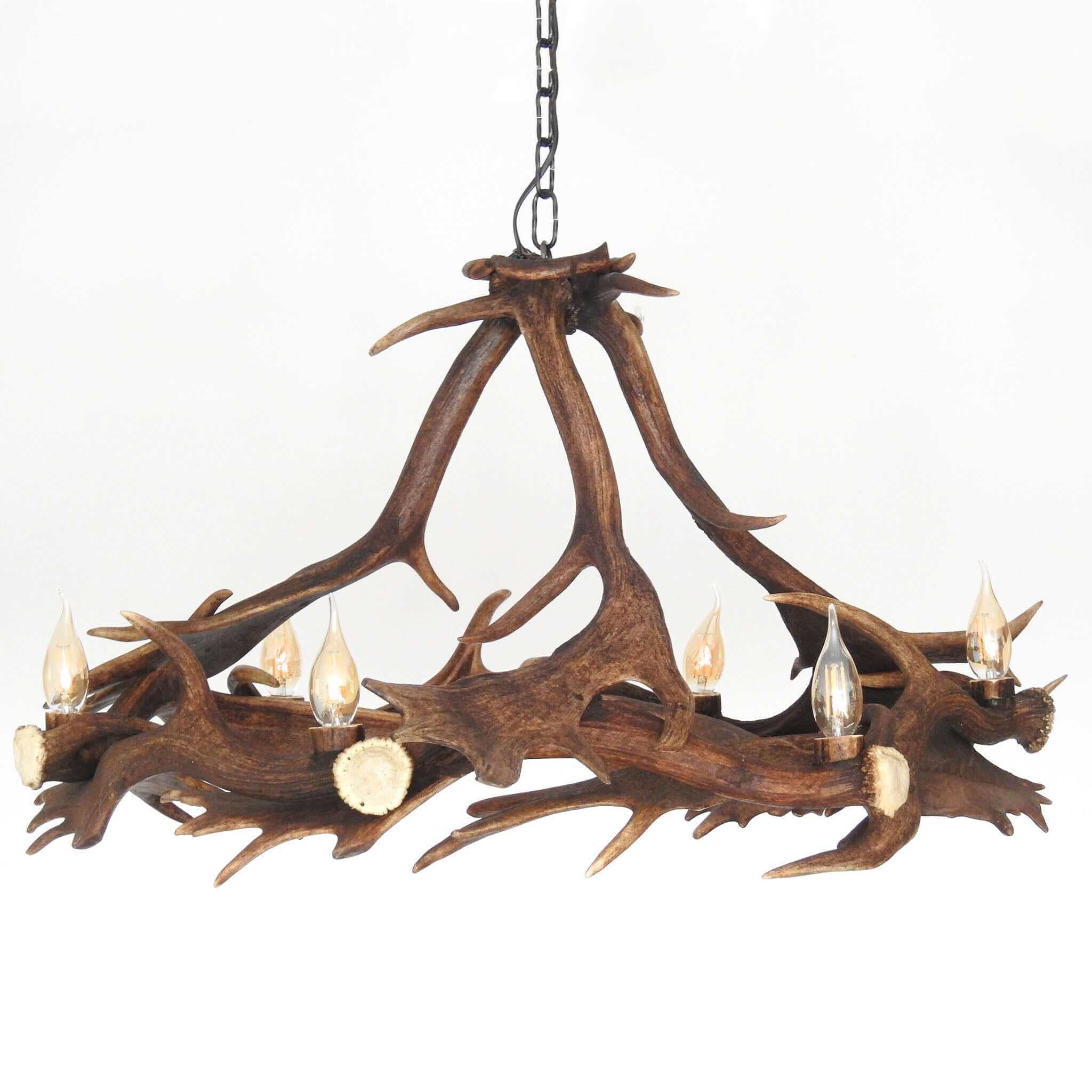 REAL RUSTIC ANTLER Chandelier with antler sockets