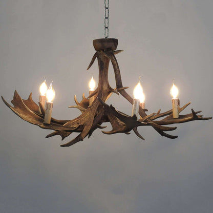 CLASSIC FALLOW DEER ANTLER Chandelier for 6 lights