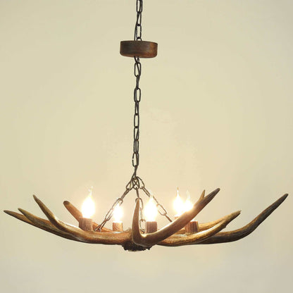 REAL 6 LIGHTS ANTLER Chandelier