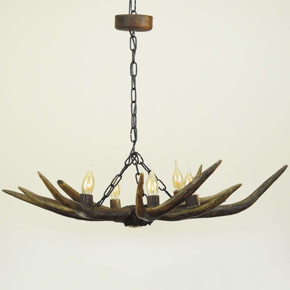 REAL 6 LIGHTS ANTLER Chandelier