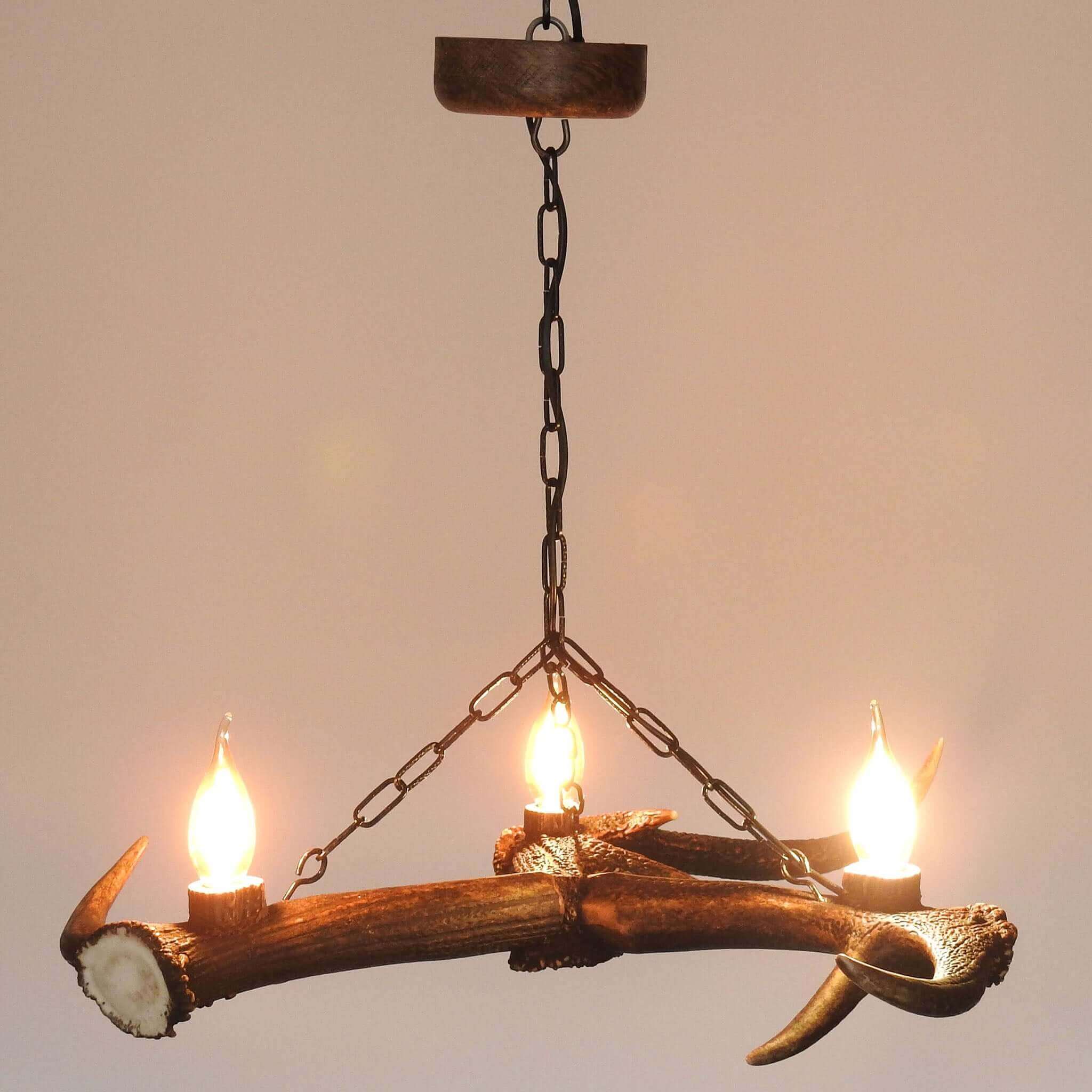 REAL SMALL ANTLER Chandelier on chain