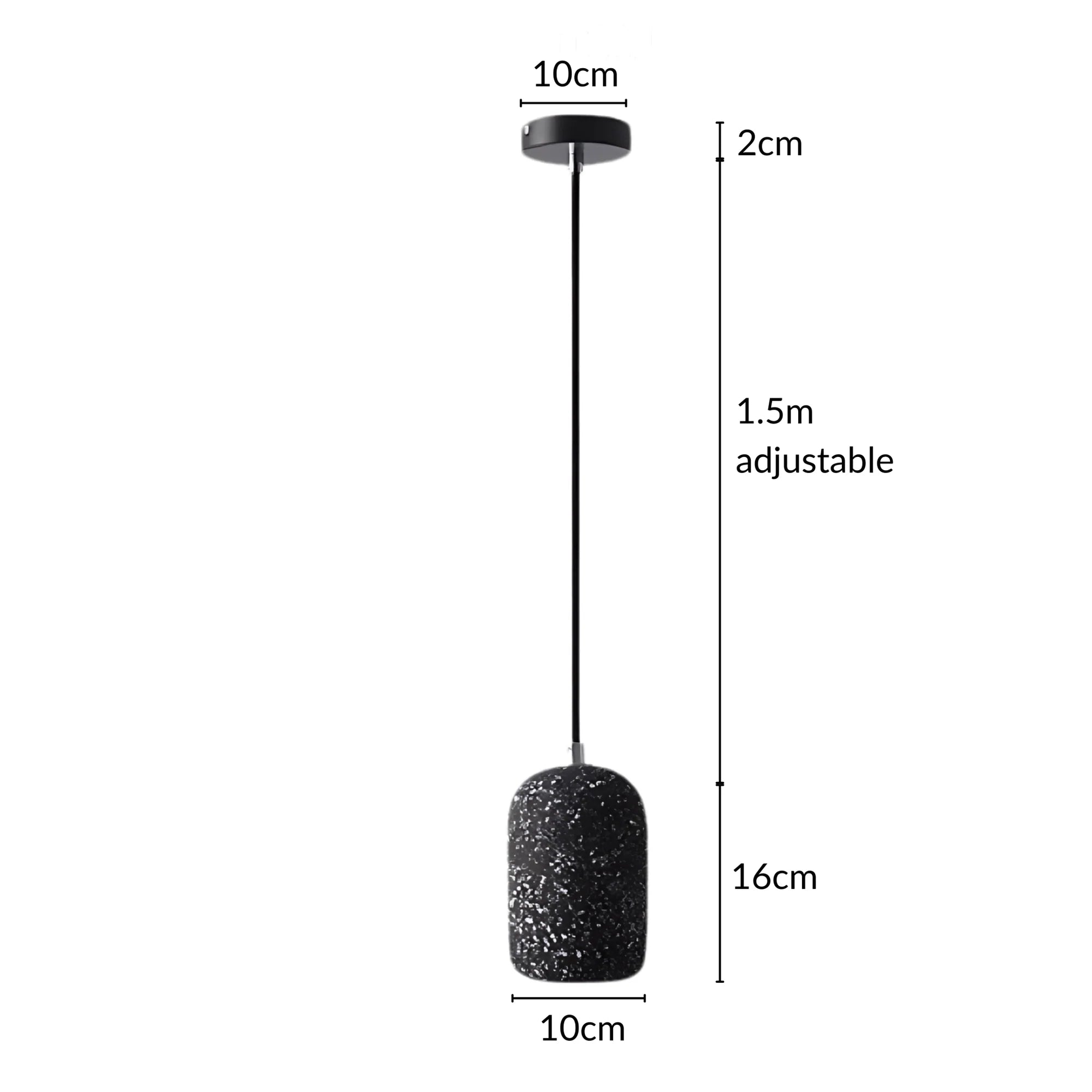 Pebble cement pendant light